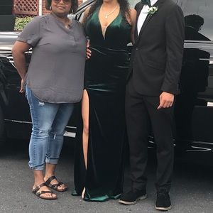 Velvet Dark Green Gown